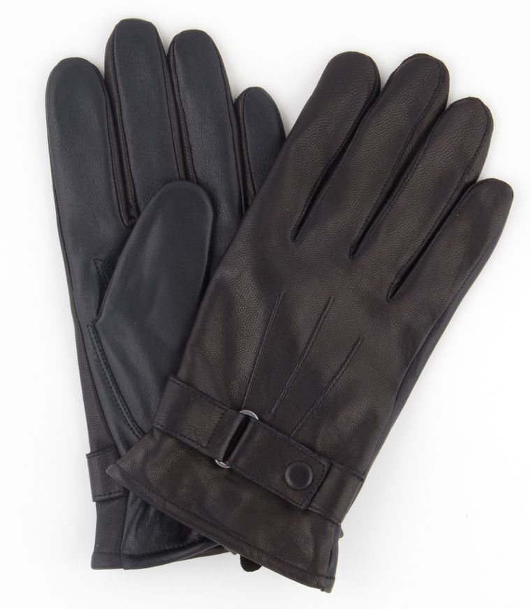 Black Touchscreen Leather gloves