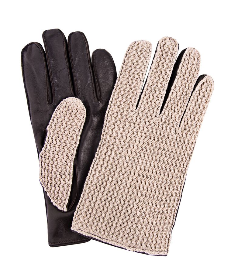 Brown nappa leather gloves