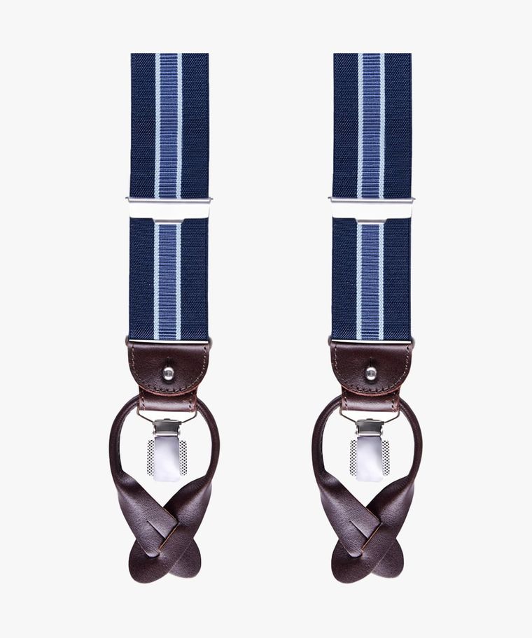 Navy gestreepte bretels