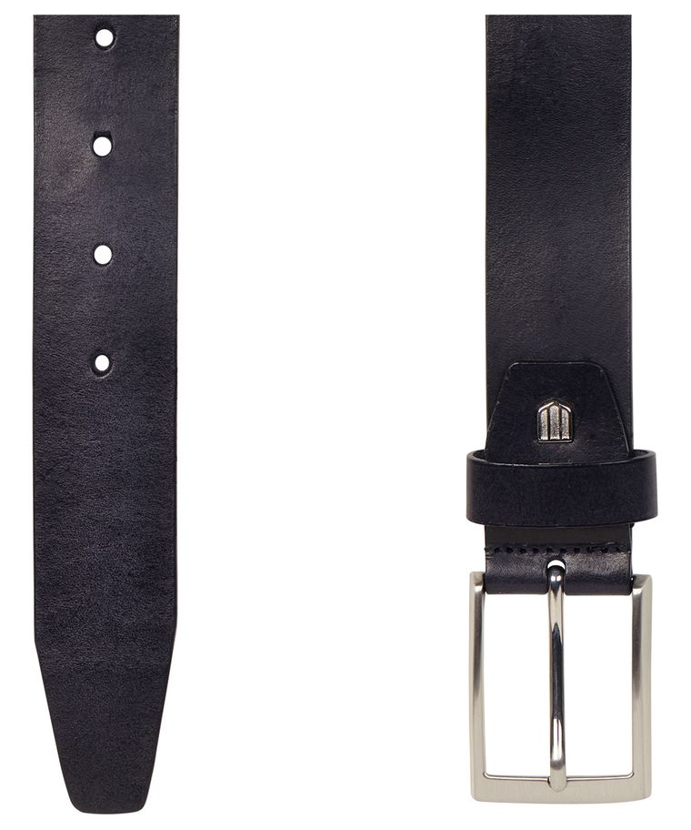 Navy informal leather belt