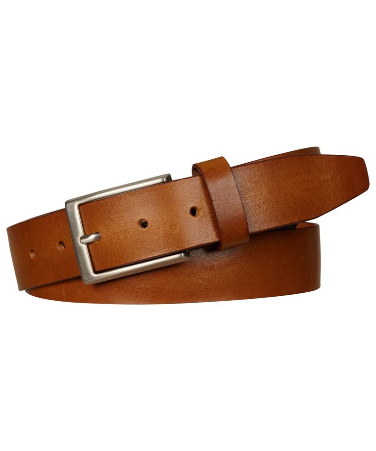 Cognac informal leather belt