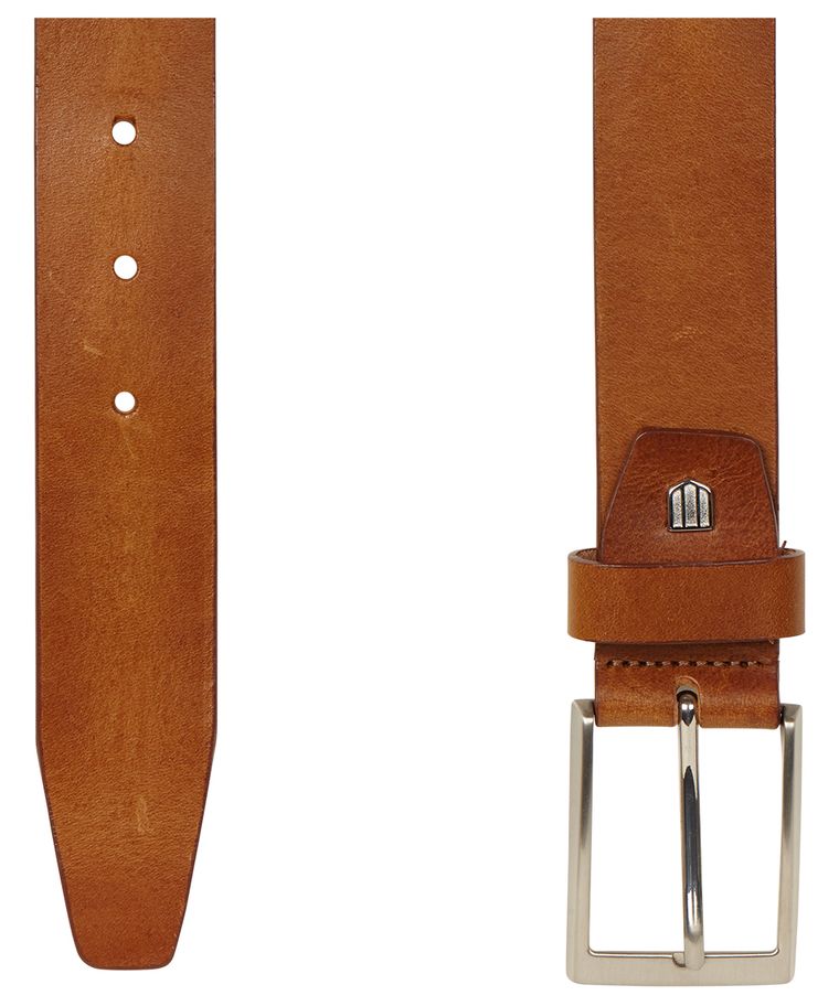 Cognac informal leather belt