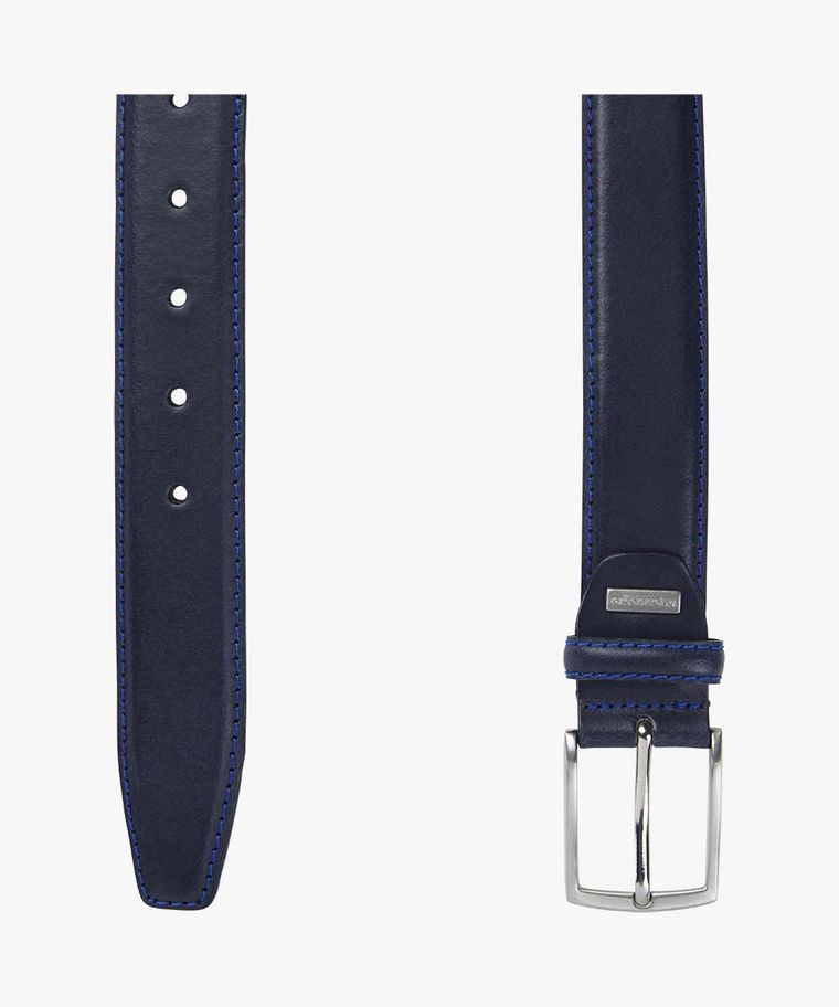 Navy contrast stitch belt