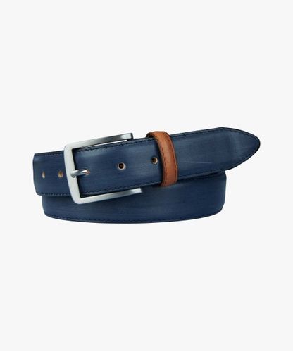 PROFUOMO Navy leather belt