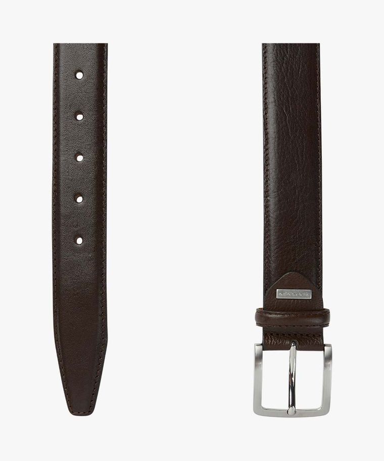 Brown calf leather belt