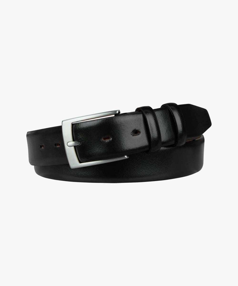 Black leather belt | Profuomo B.V.