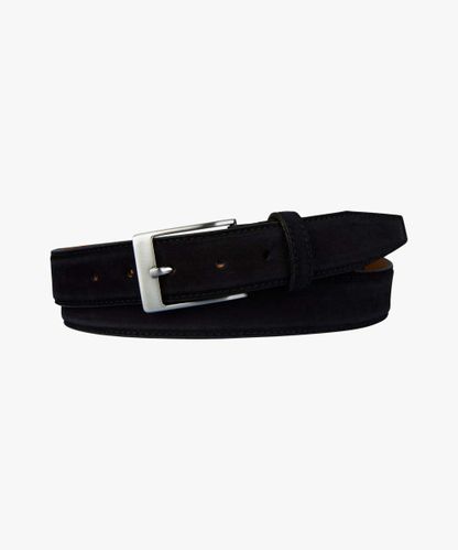 Profuomo Navy suede leather belt