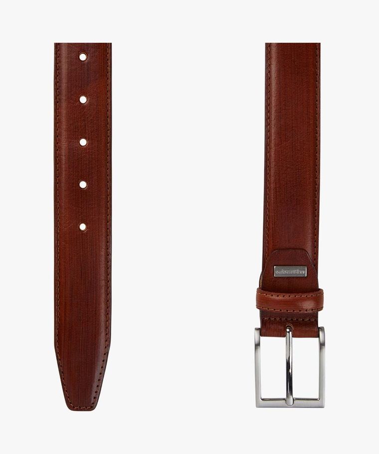 Cognac leather belt