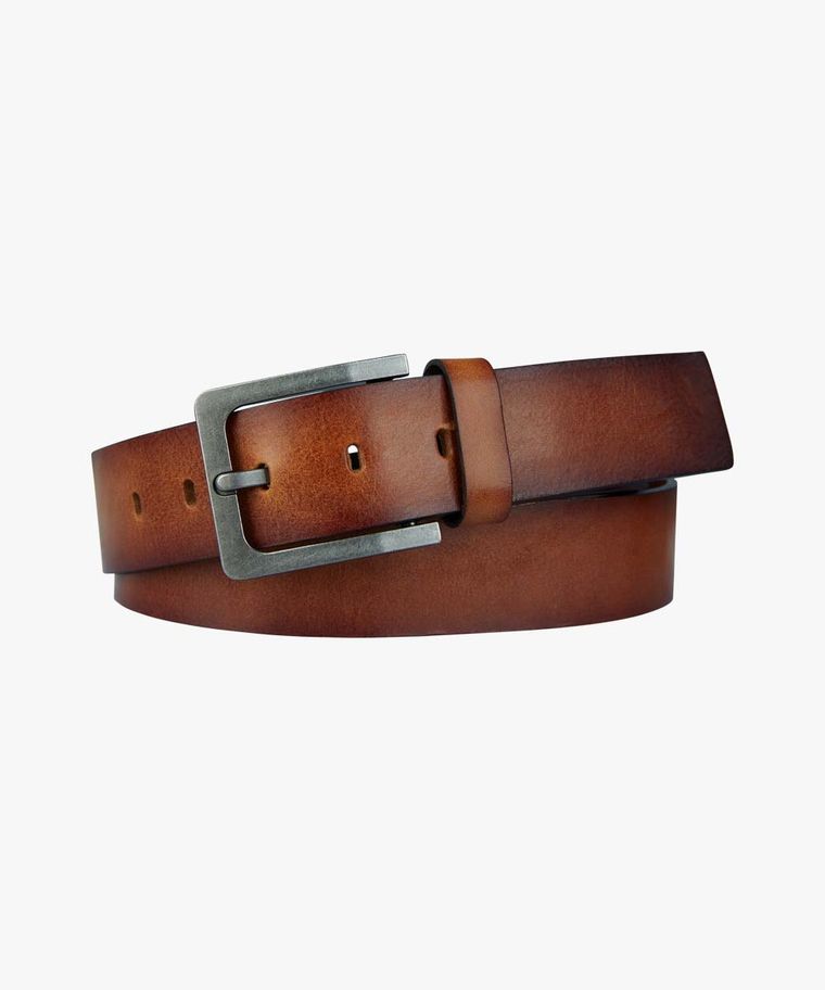 Cognac casual belt