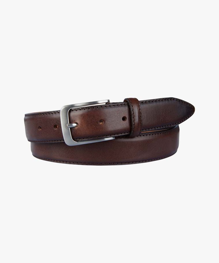 Brown hand-brushed belt