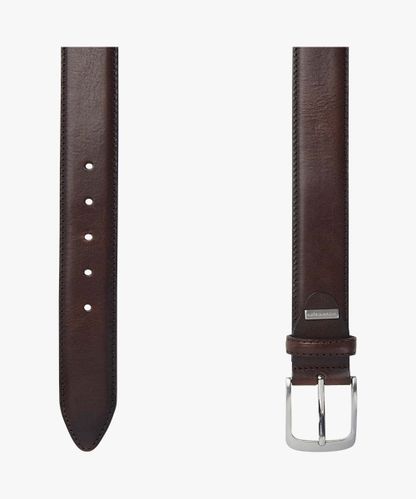 Profuomo Brown hand-brushed belt
