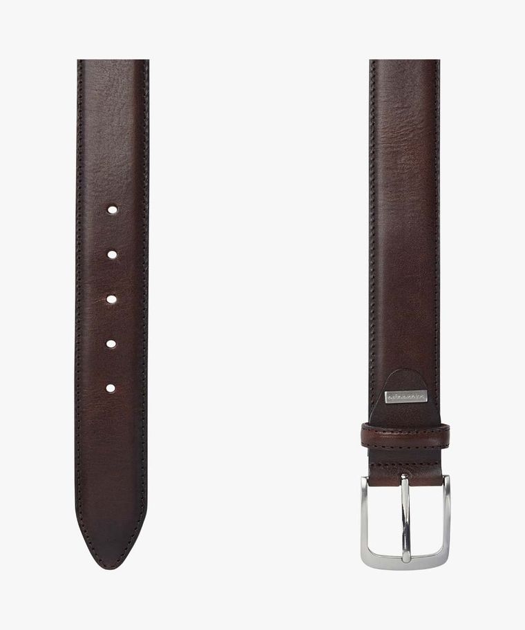 Brown hand-brushed belt