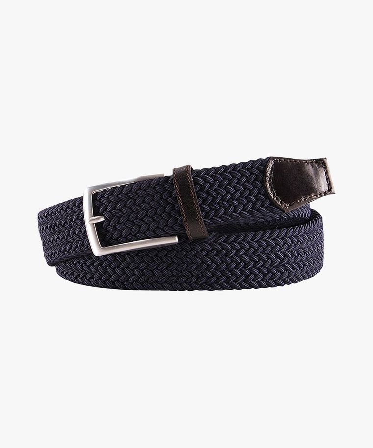 Navy elasticated belt