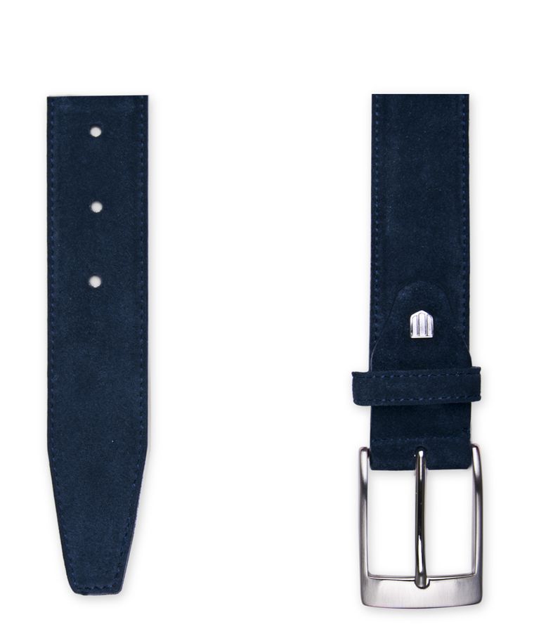 Blue suede belt