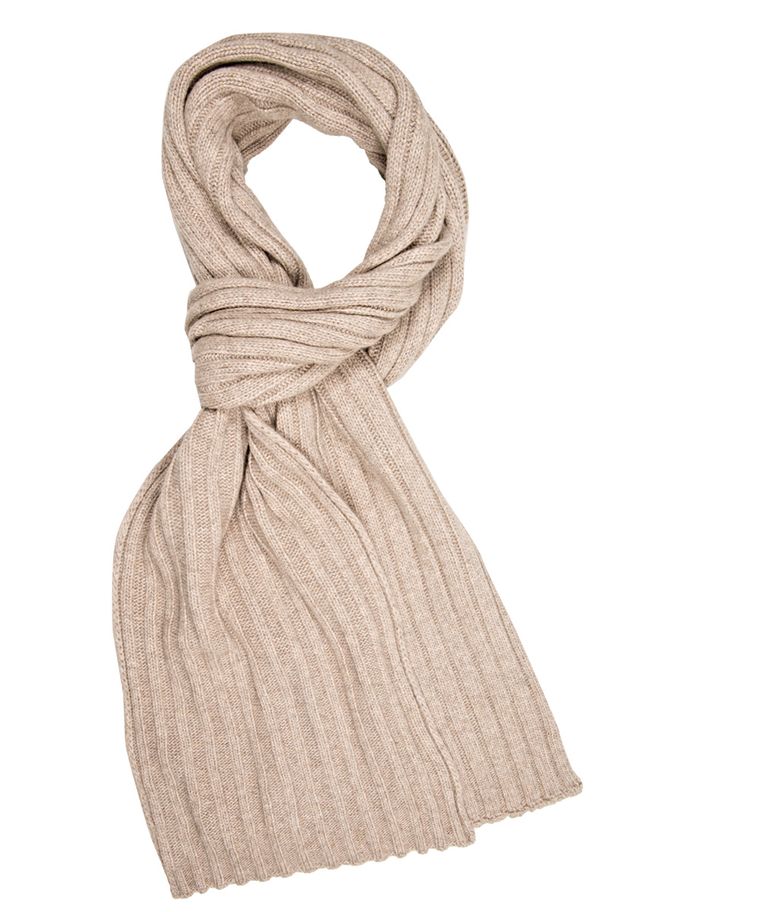 Beige wool-cashmere scarf