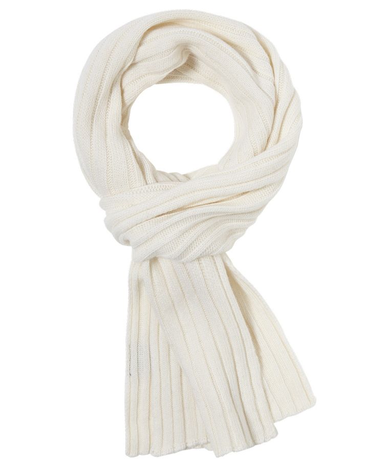 Woolwhite wool-cashmere scarf