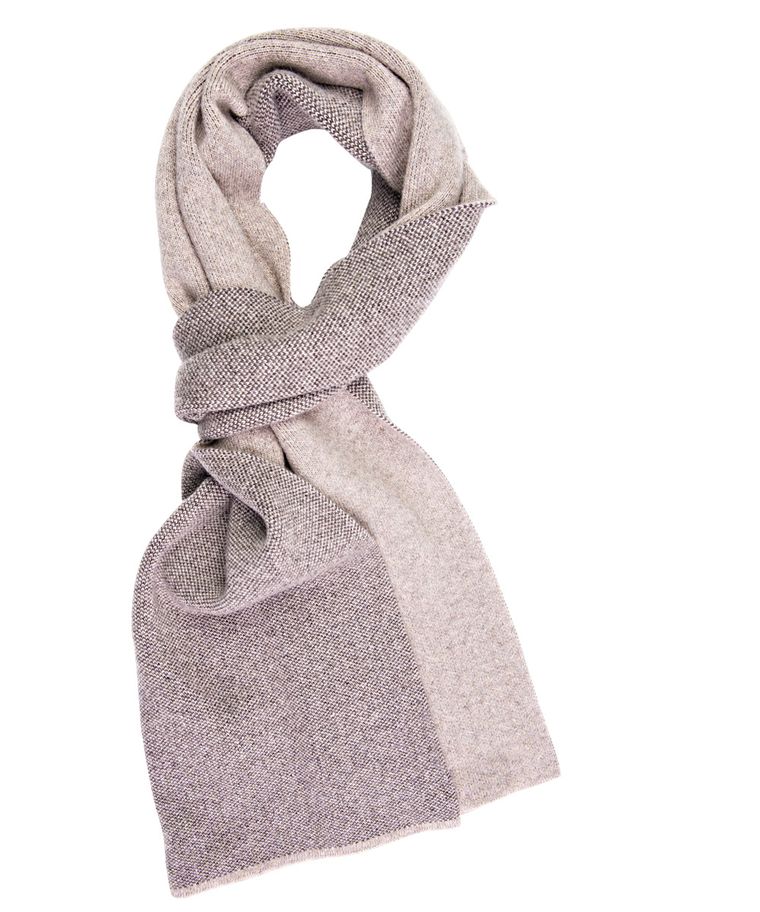 Beige wool-cashmere scarf