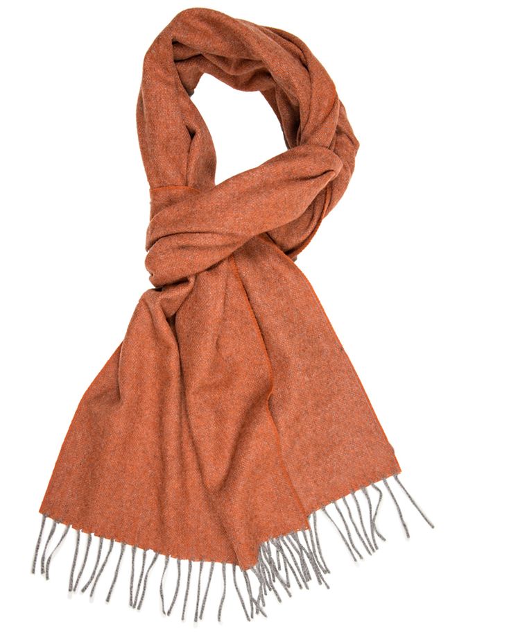 Orange wool scarf