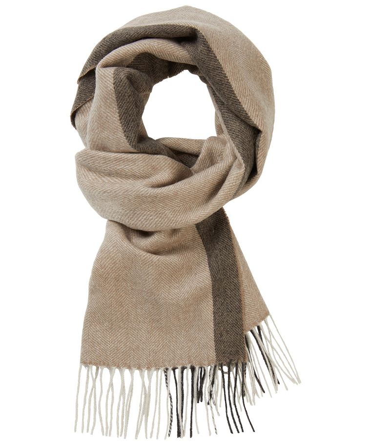 Beige wool scarf