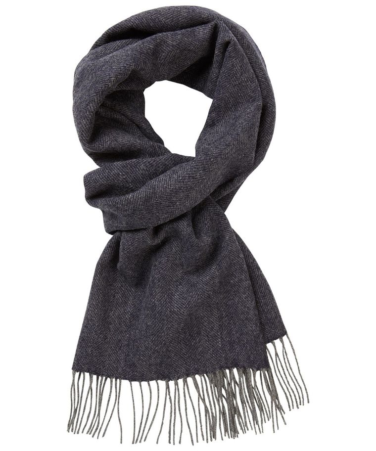 Navy wool scarf