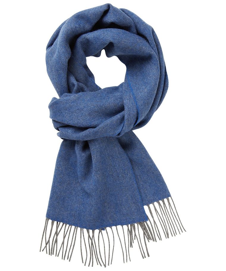 Blue wool scarf