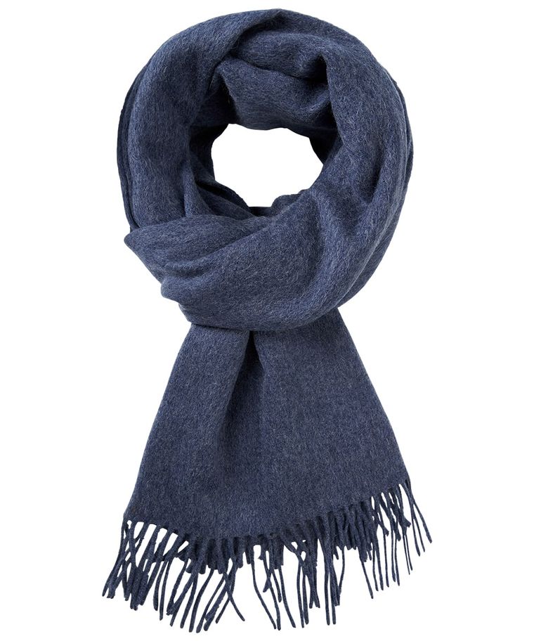 Blauw wollen sjaal