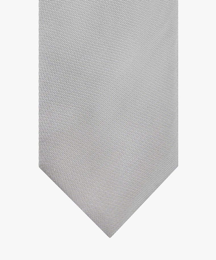 Grey silk tie