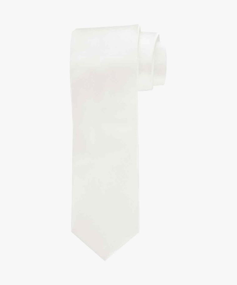 Wedding off-white satin-silk tie