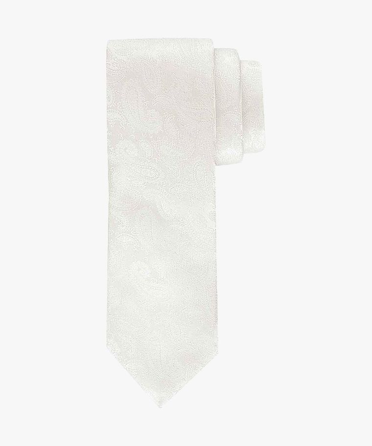 Off-white silk wedding tie