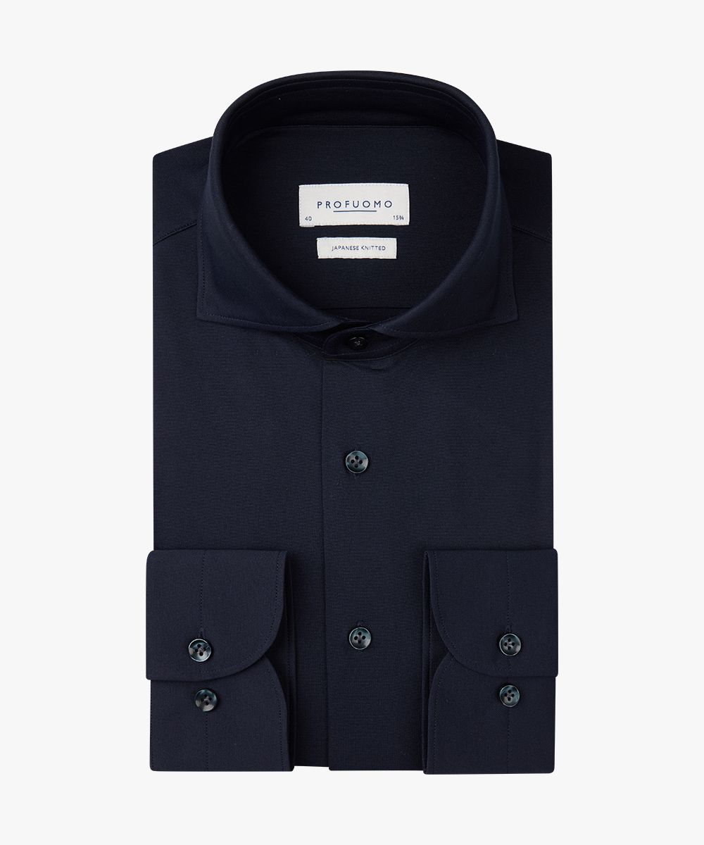 Navy Japanese knitted shirt
