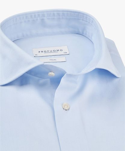 PROFUOMO The ultimate blue travelshirt extra LS