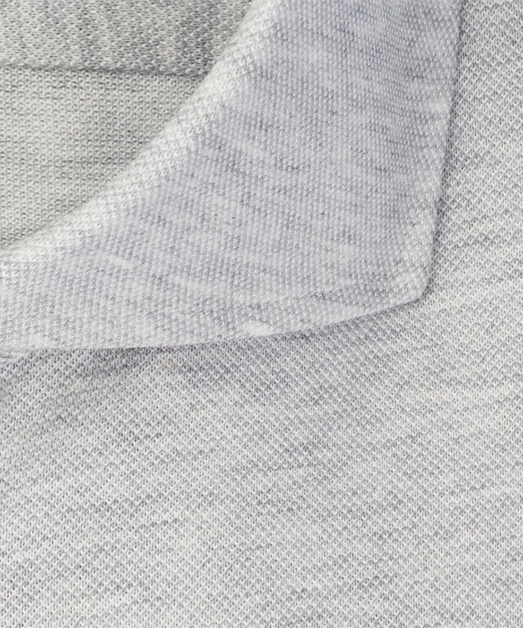 Grey mercerised knitted shirt