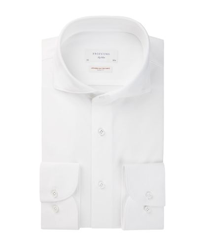 PROFUOMO Japanese Knitted Shirt in Weiß