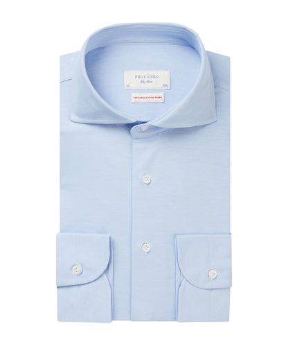 PROFUOMO Japanese Knitted Shirt in Hellblau