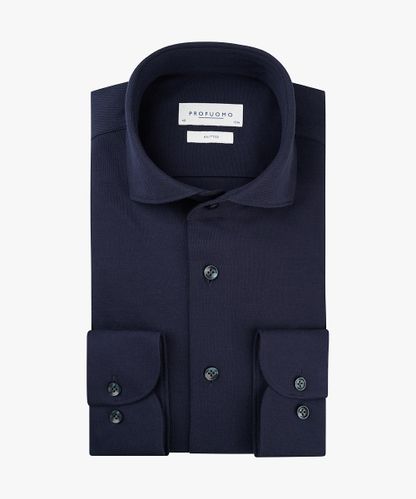 Profuomo Navy knitted shirt