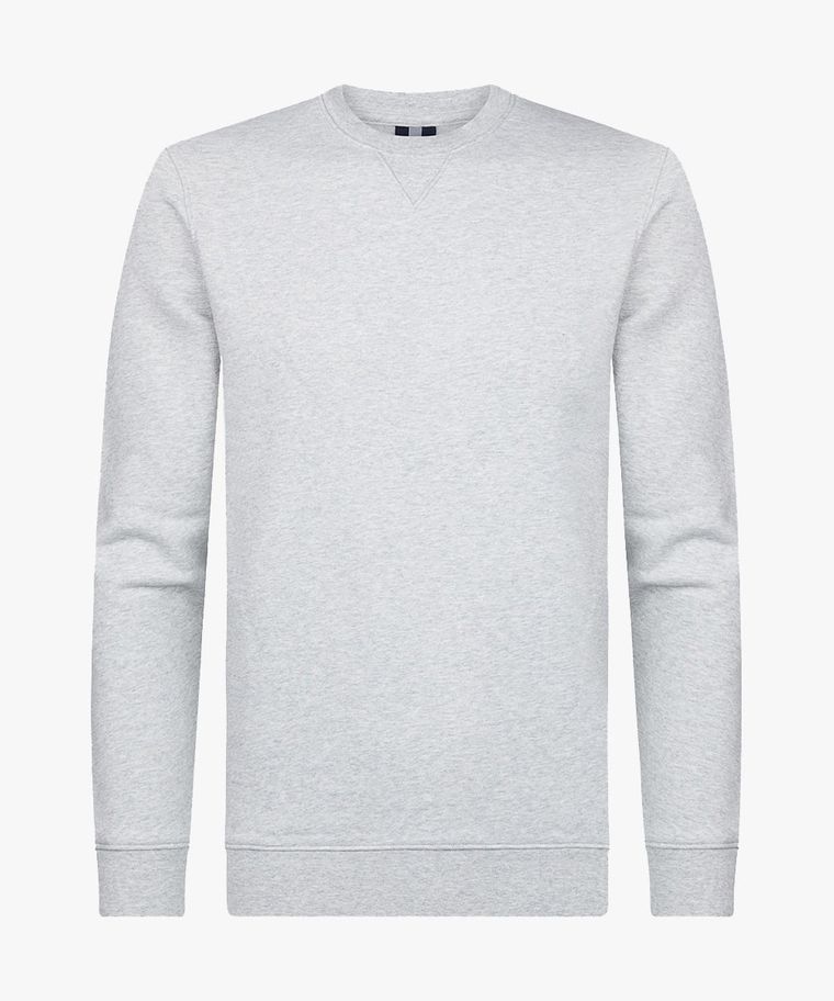 Grey melange crewneck sweater