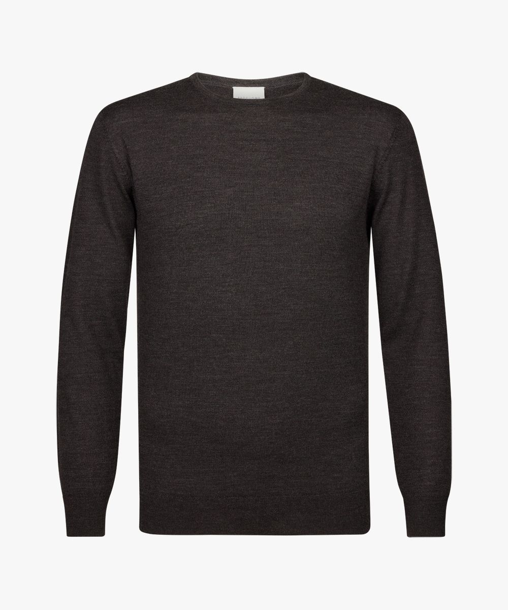 Bruine merino crewneck