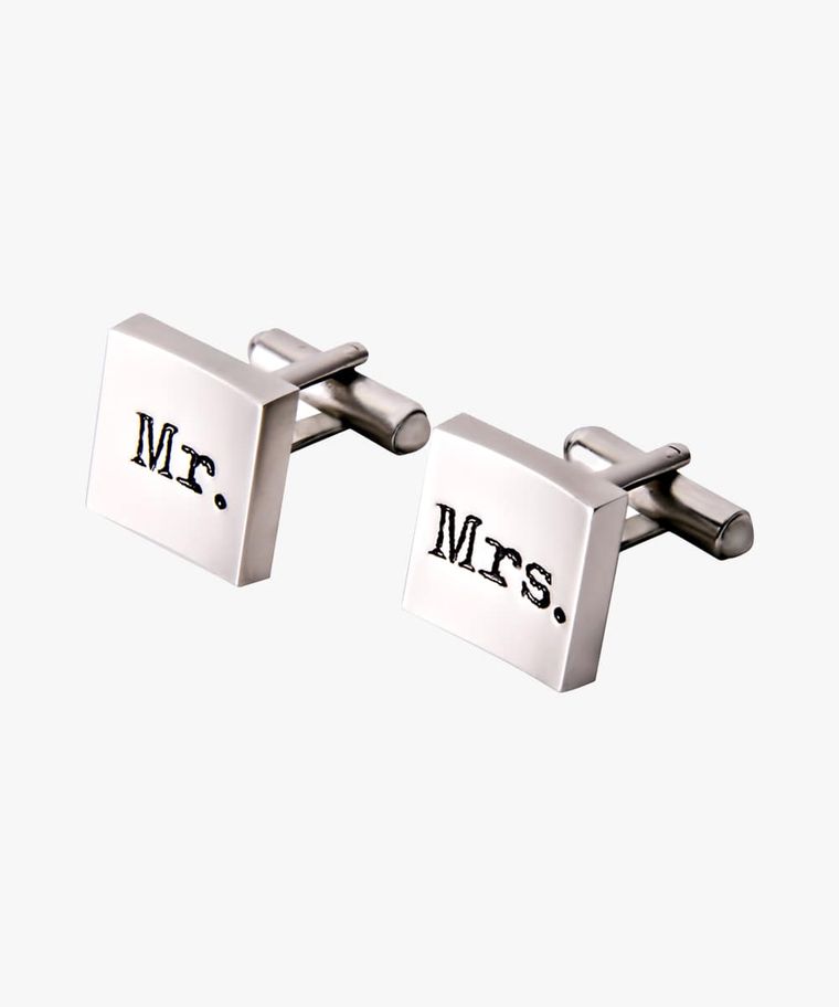 „Mr & Mrs“-Manschettenknöpfe