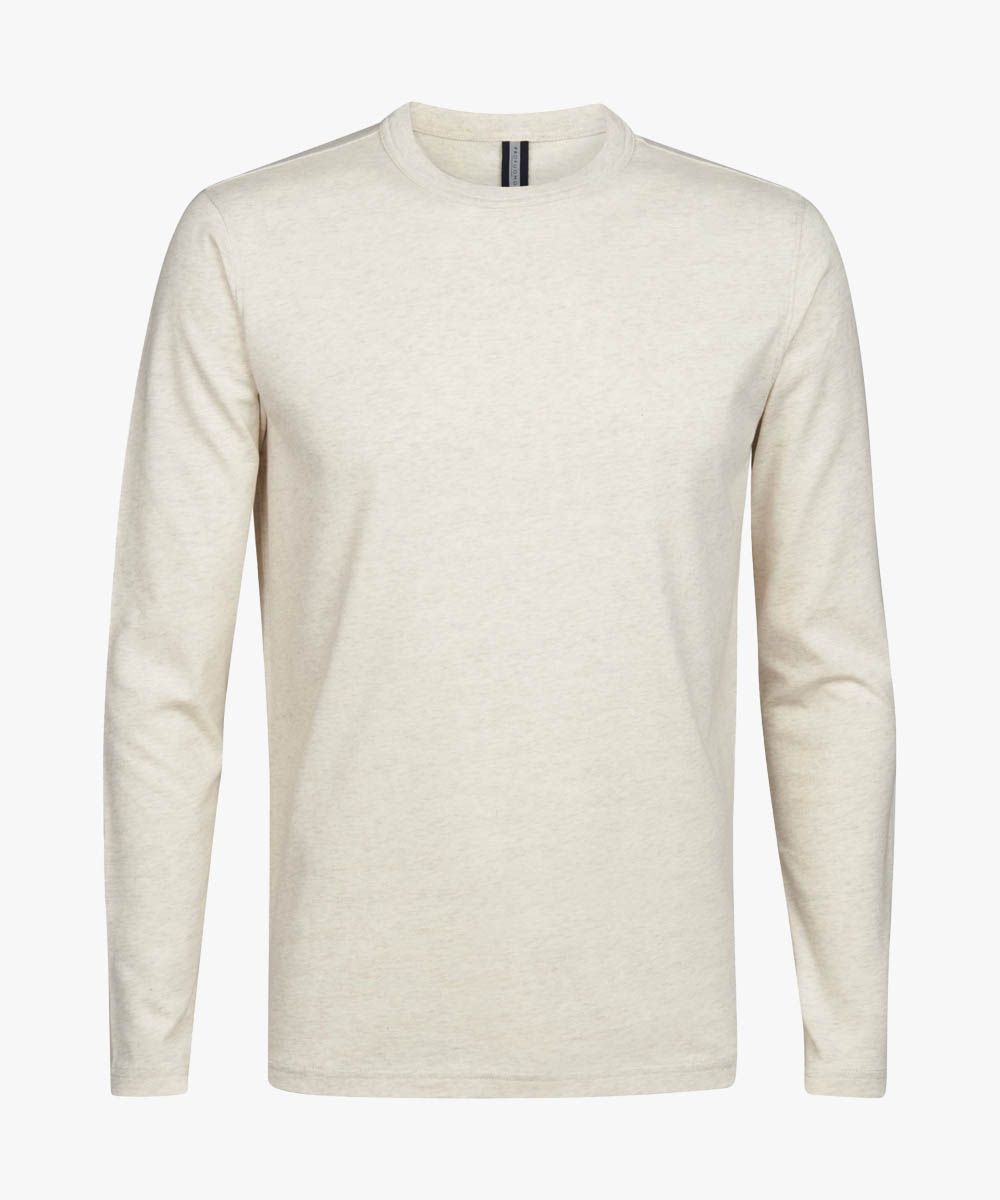 Beige melange longsleeve t-shirt