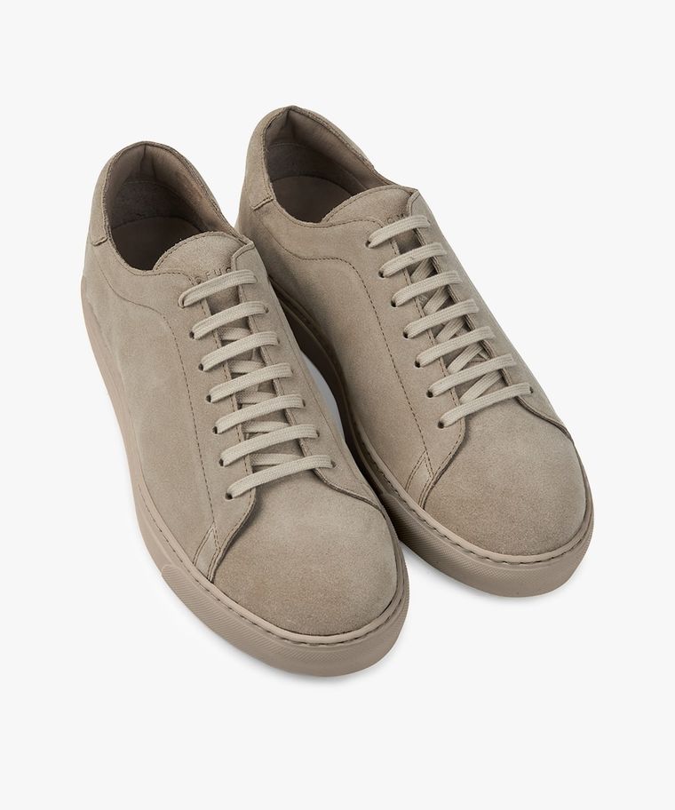 Taupe suede sneakers