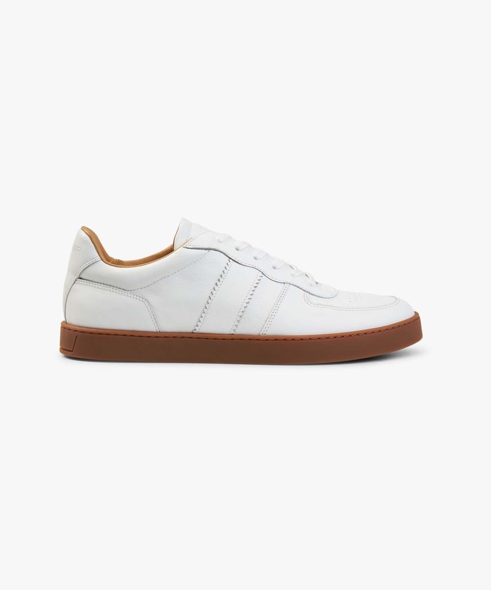 White leather sneakers