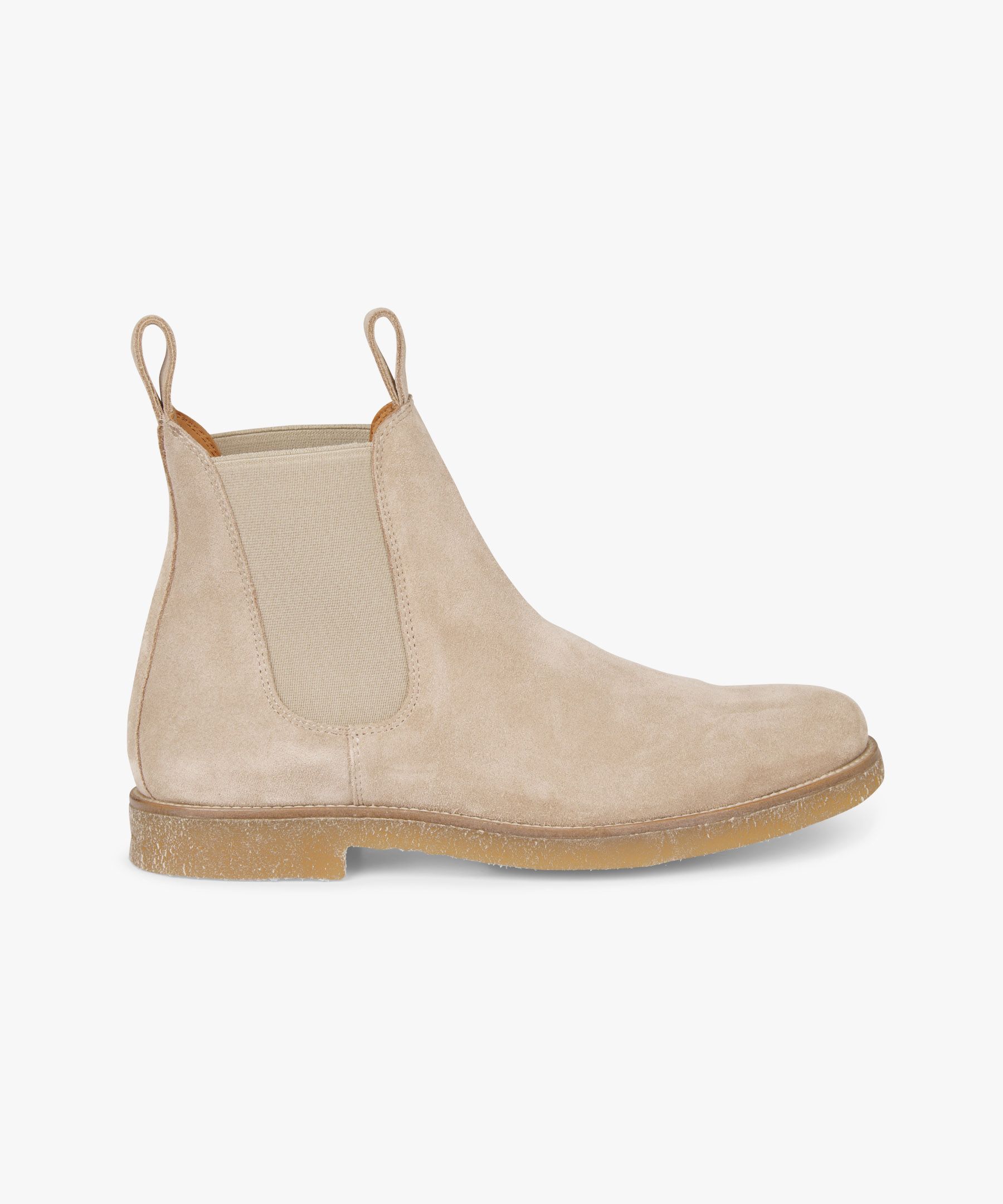 Beige chelsea boots