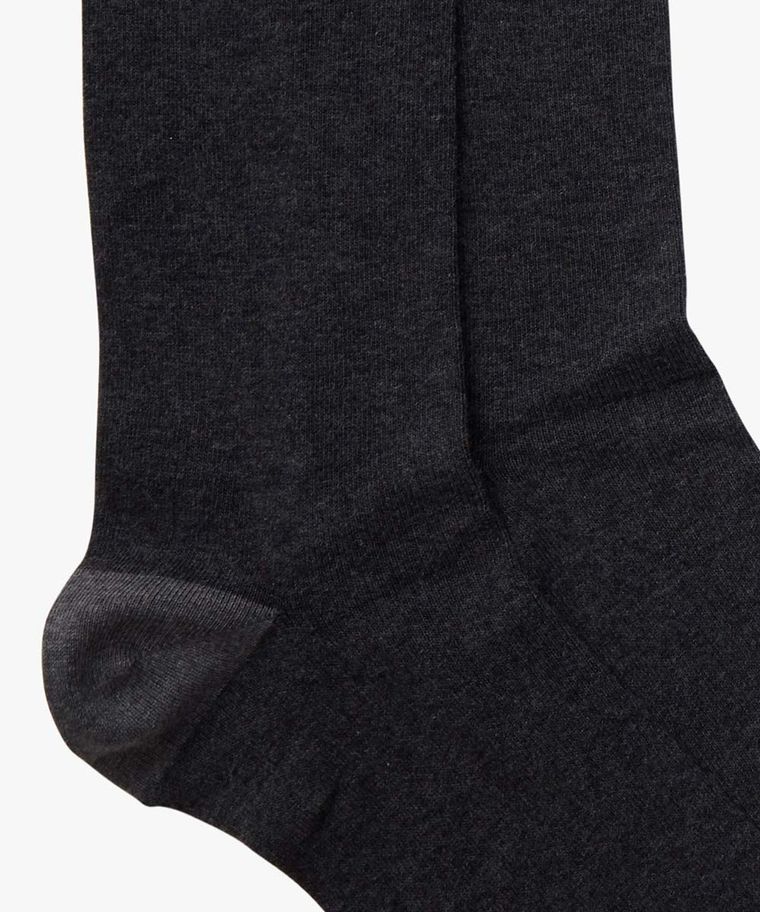 Anthracite cotton socks, two-pack