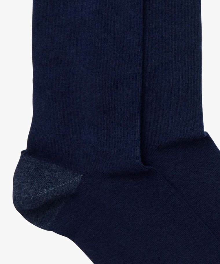 Navy cotton socks, two-pack