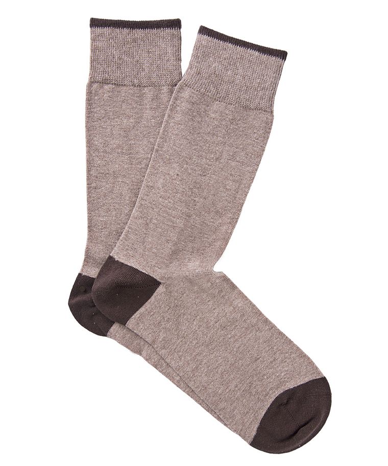 Two-pack camel cotton socks