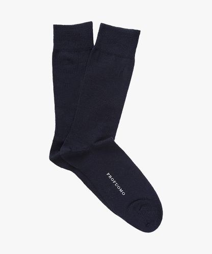 PROFUOMO Marineblaue Socken aus Baumwolle und Wolle
