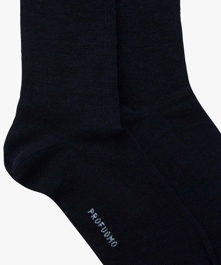 Navy uni wool-cotton socks