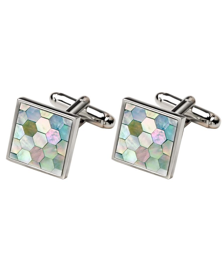 Green mother of pearl cufflinks