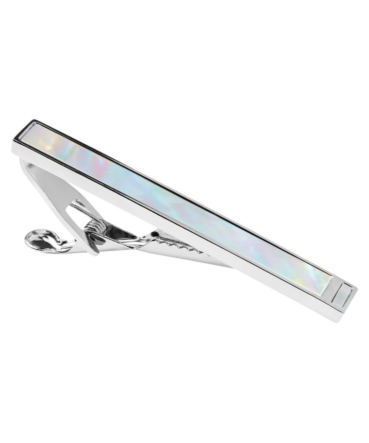 Mother of pearl tie clip