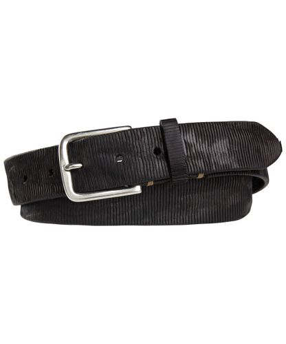 PROFUOMO Black leather belt